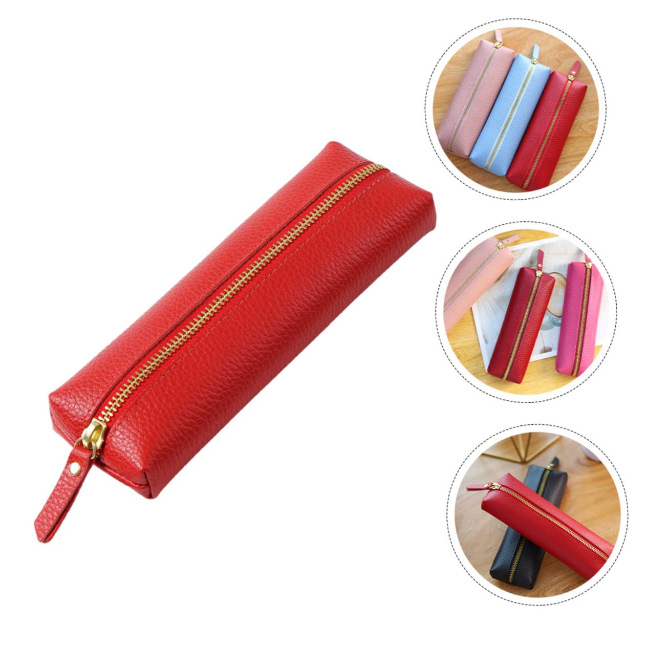 NUOBESTY 3pezzi Astuccio Per Penne Pratico e Leggero Con Design Elegante Per Scuola Ufficio e Viaggi Organizzatore Multiuso Per Matite e Pennarelli e Lavabile