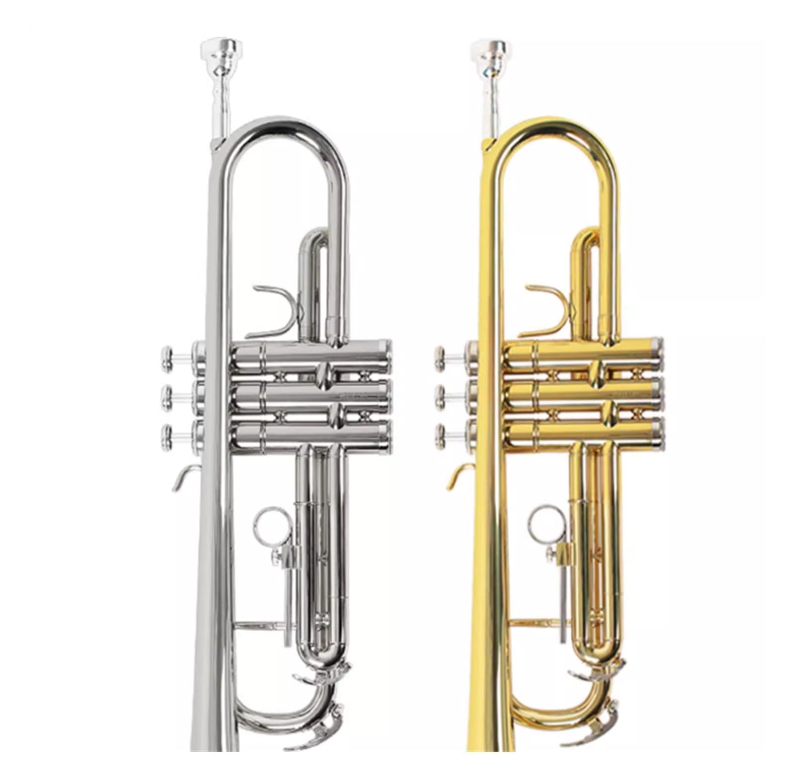 trąbka instrument Student Początkujący Instrument muzyczny B mieszkanie Dzieci Dorośli Szkoła Ogólna Grupa Profesjonalny egzamin wykonawczy(Color:Silver)