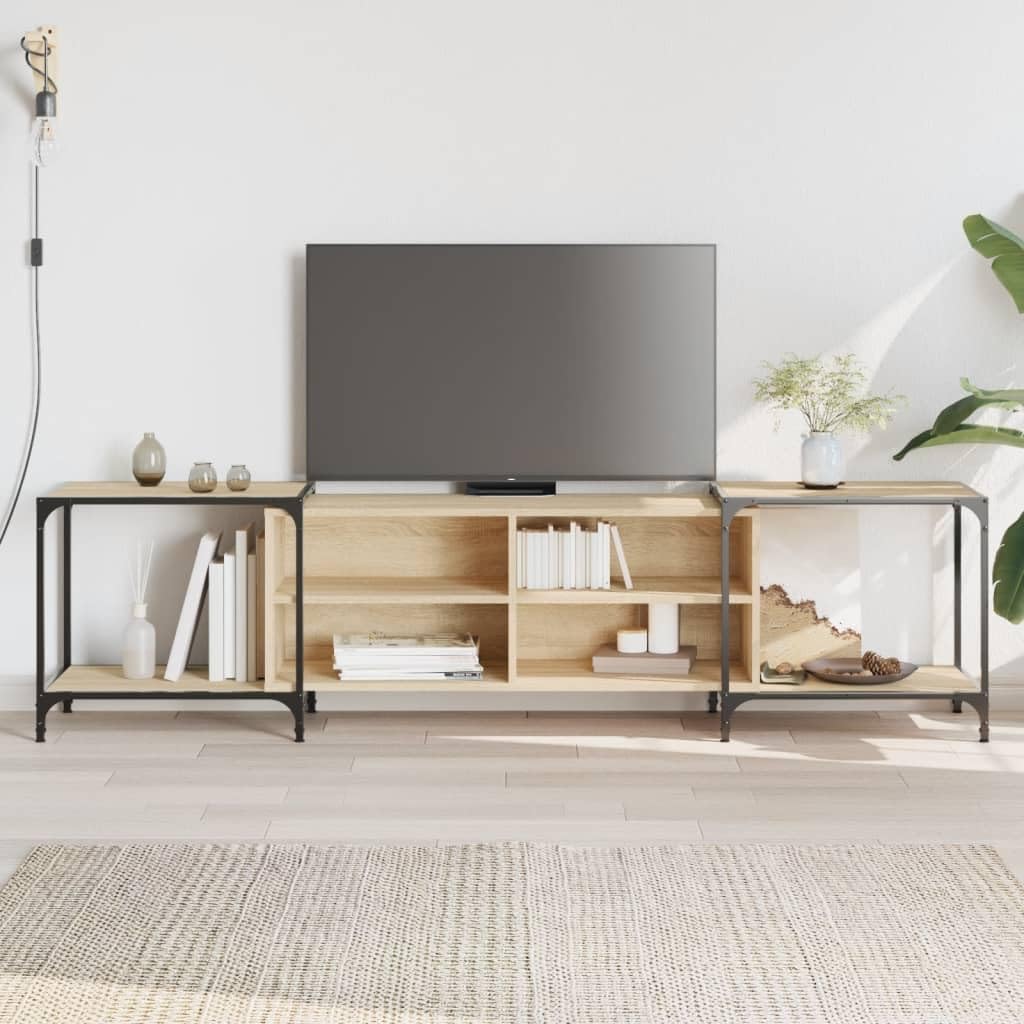 vidaXL Mobile Porta TV Rovere Sonoma 203x37x50 cm in Legno Multistrato