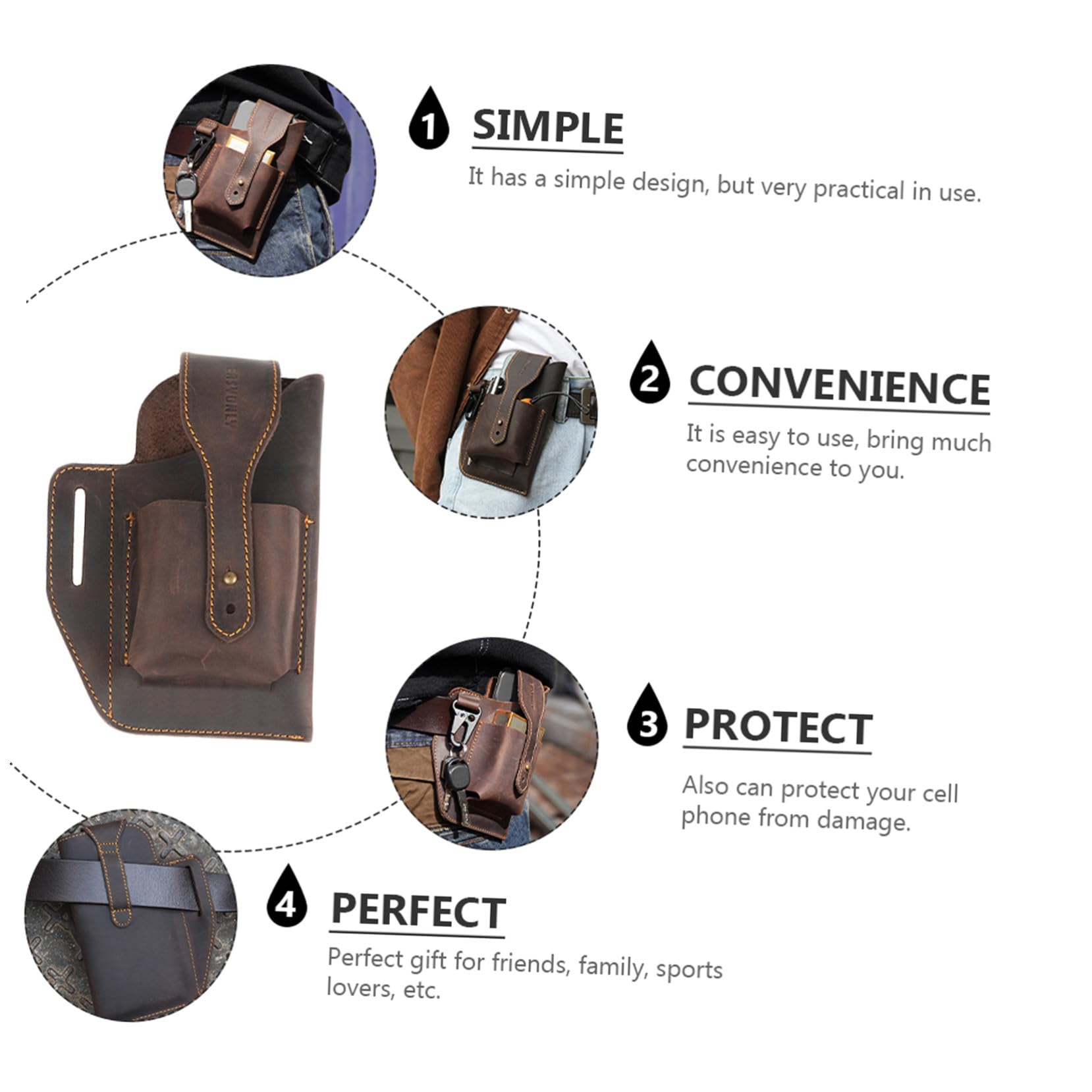 SOIMISS 3pièces Sacoche De Ceinture Multi-fonctionnelle Pour Téléphone Ventral Pratique Pour Randonnée Course Et Activités Extérieures Compatible Avec Smartphones Et Outils De Sport