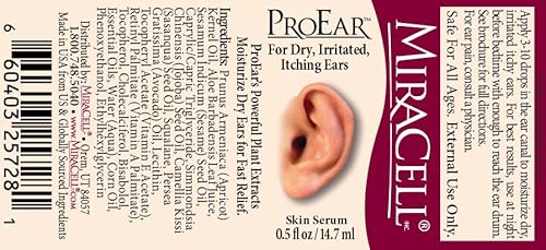 image for Miracell ProEar, Ear Drops for Itchy Ears, Ear Wax Softener, Clogged E