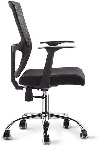 Miniatura 5 de Silla de computadora de escritorio Silla de oficina con respaldo bajo de tela con altura ajustable, para recepción comedor sala de conferencias