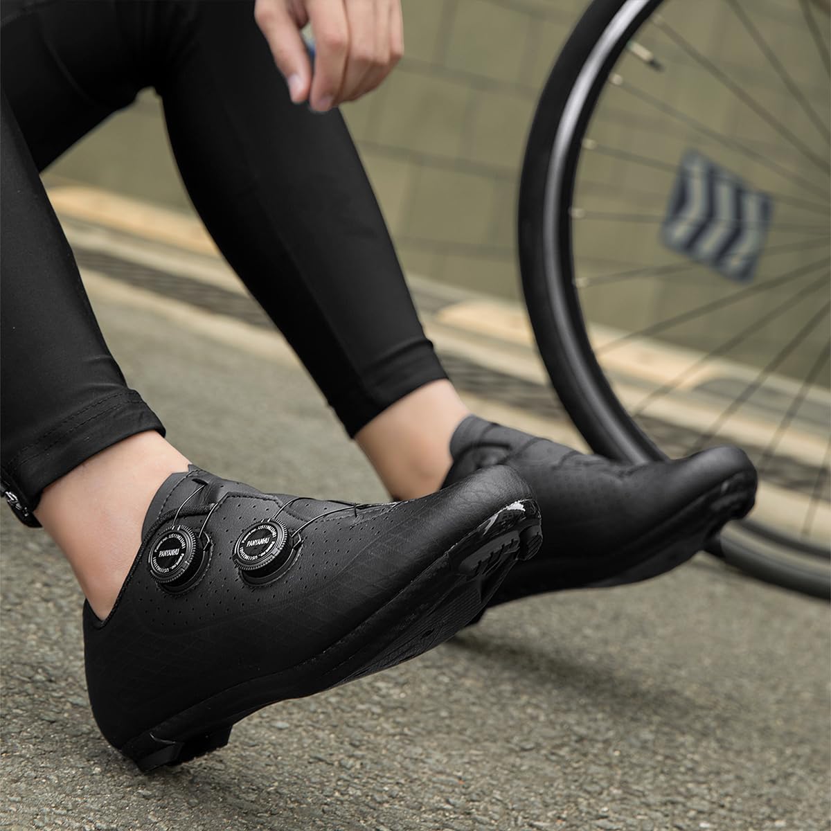 Zapatillas Ciclismo de Carretera Zapatillas de Bicicleta Interiores Exteriores compatibles con Pedal SPD-SL SPD/Look KEO