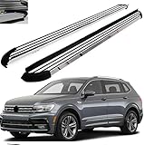 LYangr 2 Pezzi Auto Pedane Laterali per VW Tiguan Allspace 2017-2023, Alettoni Laterali per Auto Pedale Minigonne Laterali e Modanature Laterali Minigonne Laterali per Auto
