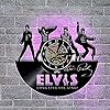TPFEI 1 Piece Elvis Vinyl LP Record Wall Clock With LED Light Long Live The King Handmade Gift for Fans Laser Cutting Shadow Art #1