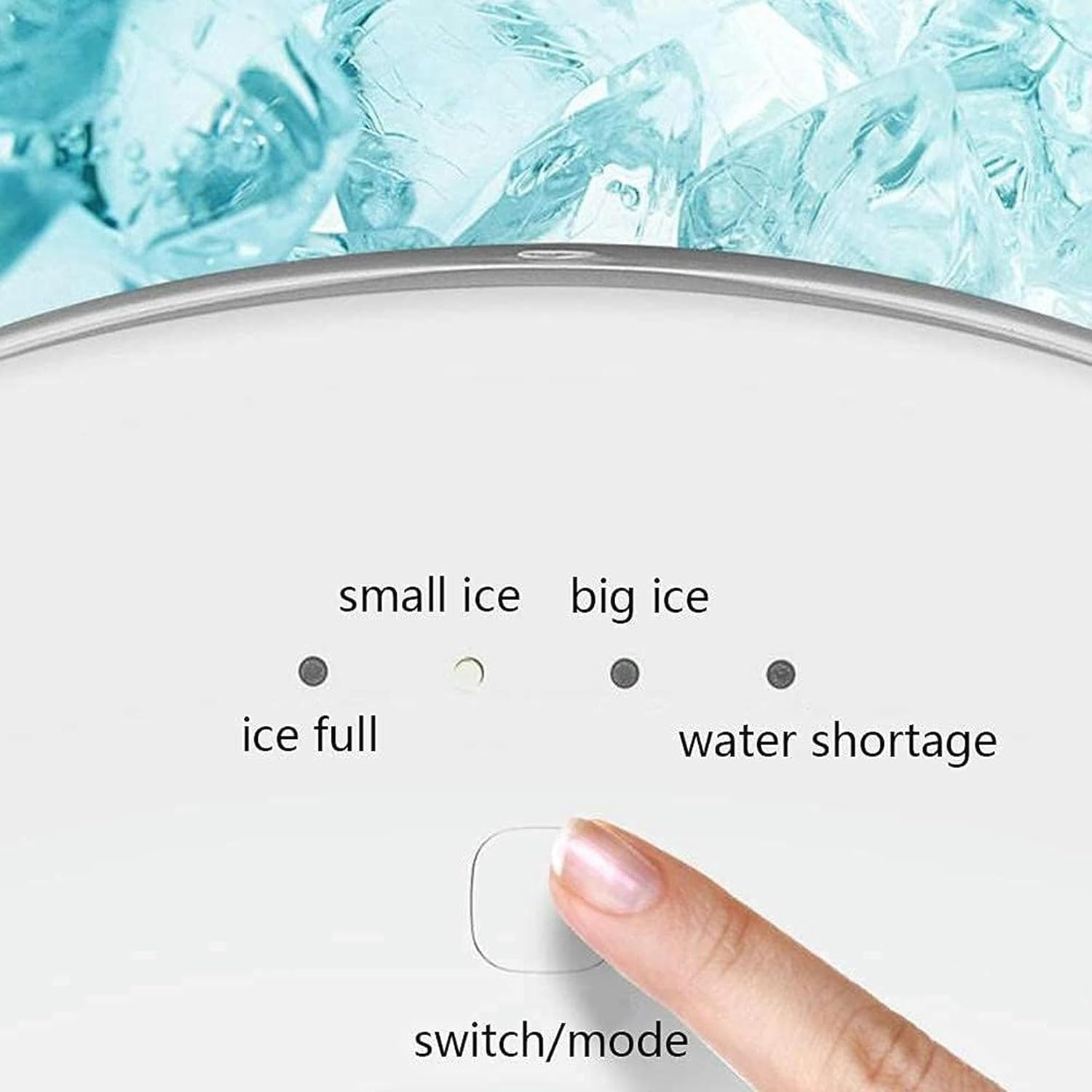 Ice Maker Machine 15kg in 24h,Ice Cube Maker Led Display,Ice Cube Machine 9 Ice Cubes Ready in 6 10 Minutes 2 Sizes 2L (Silver)
