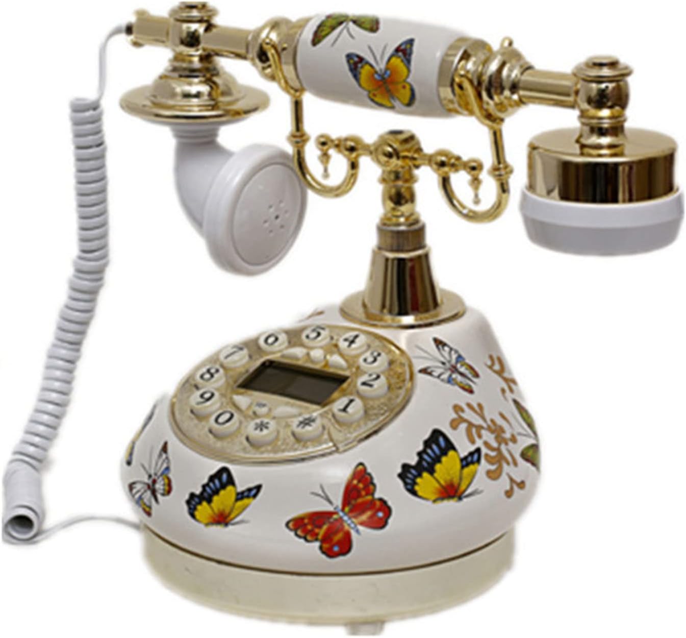 Retro Landline Telephone Antique Telephone Corded Dial Phone Vintage Style Home Accessory Decor
