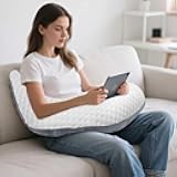 Reading Pillow Gaming Pillow for Lap with Arm Support, Ergonomic U-Shaped Reading & Crochet Pillow for Bed/Sofa Use-Relief Elbow Pain & Fatigue During Gaming, Working, Reading, Crafting