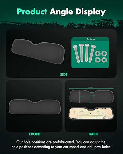 Miniatura 3 de SCITOO Conjunto de respaldo de asiento delantero para carrito de golf EZGO TXT 1994-2013, cojines de repuesto estilo fábrica, color negro