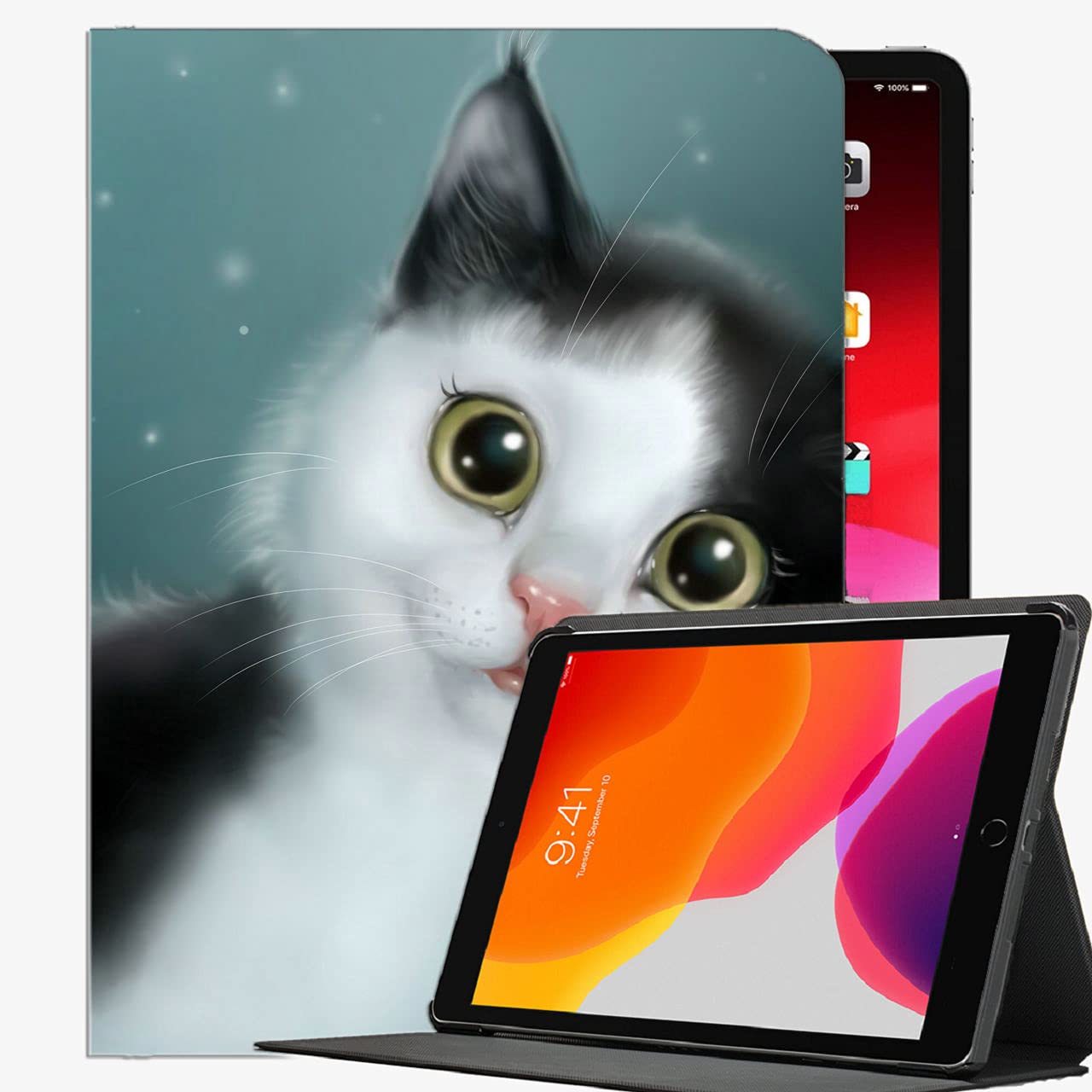 Case for iPad Pro 11-Inch,2021/2020/2018 Model,Cat Cute Pet Case Slim Shell Cover For iPad iPad Pro 11 inch