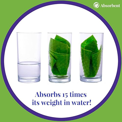 Miniatura 2 de Paño de esponja de celulosa sueco, absorbente, reutilizable, ecológico, juego de 8