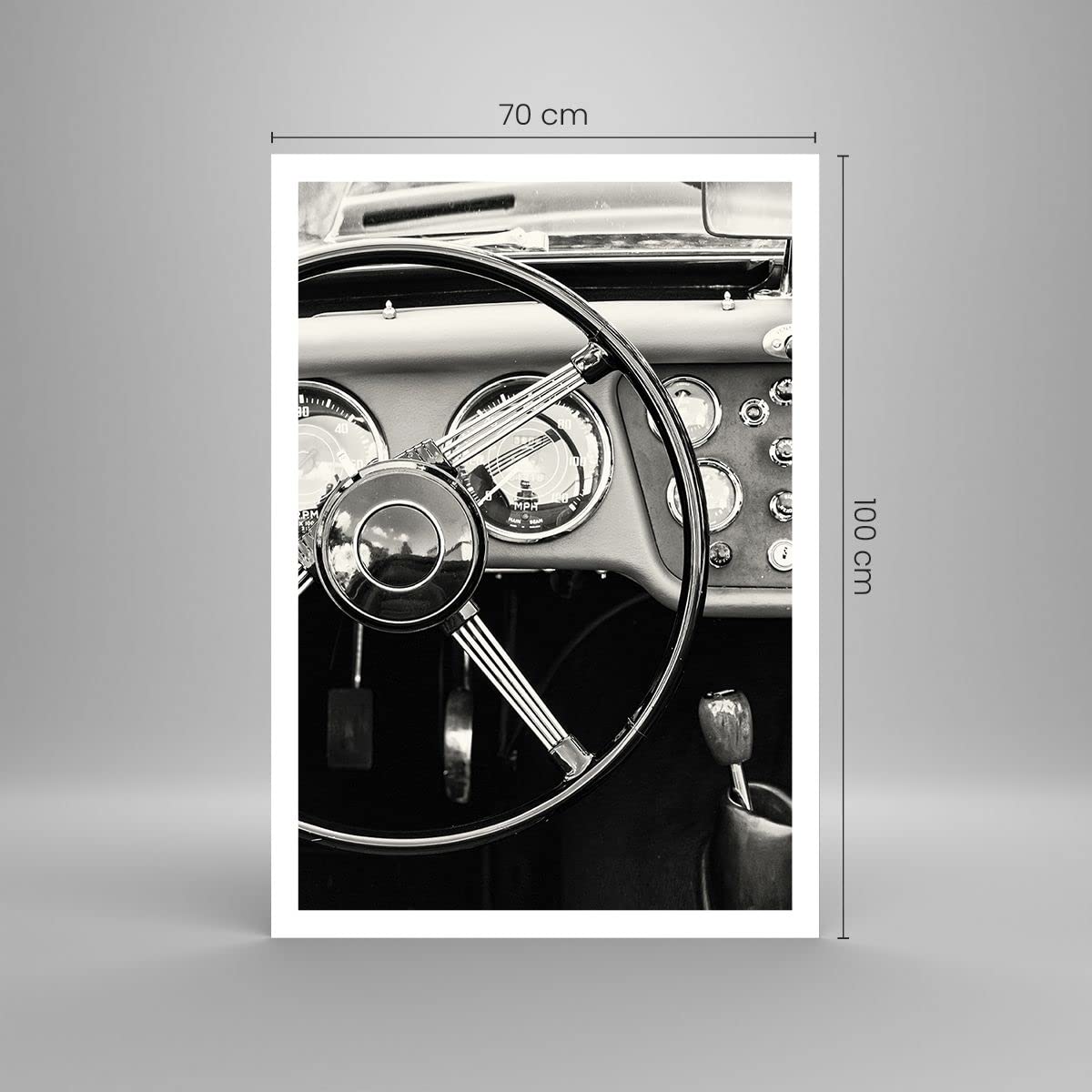 Wandposter Formel 1 Retro Design – Kunstdruck 50x70 Cm, Matt, Ohne Rahmen Für Wohnzimmer & Küche
