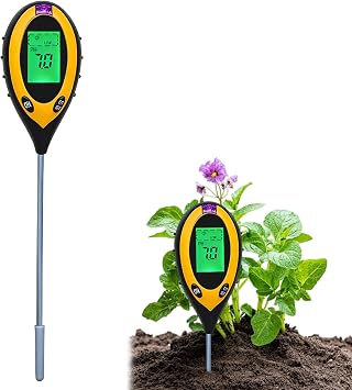 4 in 1 Soil Meter Digital pH Meter Earth with LCD Display