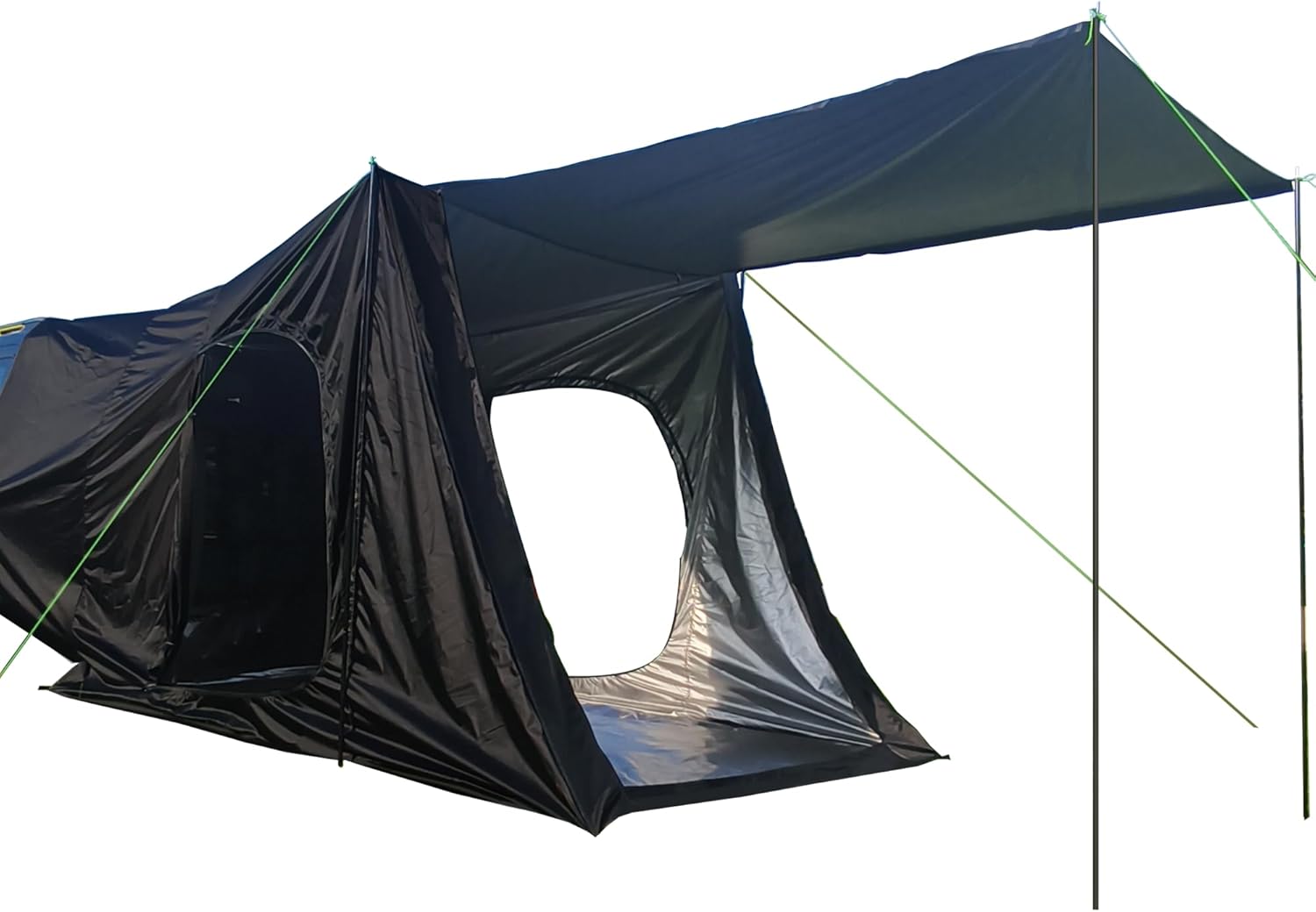 Instant Camp Hub Tailgate Tent – 3 Person Spacious Shelter with 3 Doors, Universal Car Fit & 2-Minute Setup