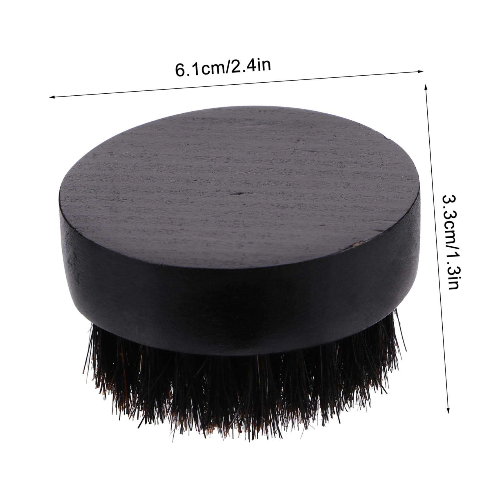 Beatifufu Bristle Beard Brush Styling Tool Mustache Grooming Brush Beard Care Kit Black Natural Material