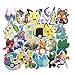 JZLMF Lot de 45 autocollants Pokemon pour skateboard, valise, planche de surf, valise et téléphone portable