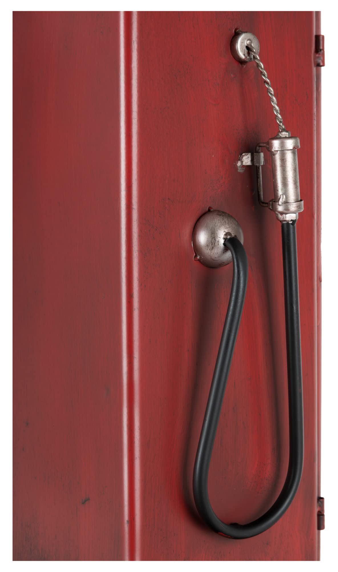 Stagecaptain ZSU-2775 Zapfsäulenuhr mit Regal - Gewicht 3,8 kg - Durchmesser Ziffernblatt 10,5 cm - Frontabdeckung - Zapfsäule mit Uhr und CD DVD Regal - Design Schrank - Gehäuse aus Metall