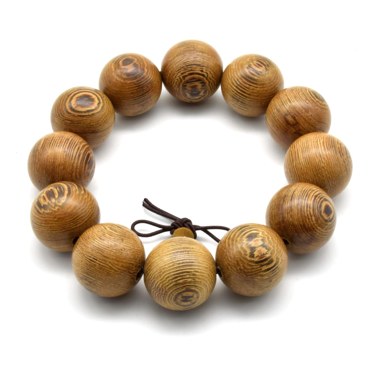 Unisex Naturalny Naszyjnik Mala z Drewna Wenge, Bransoletka z Koralików Modlitewnych, Medytacja Buddyjska Japa, Różaniec Mala, Koraliki do Jogi