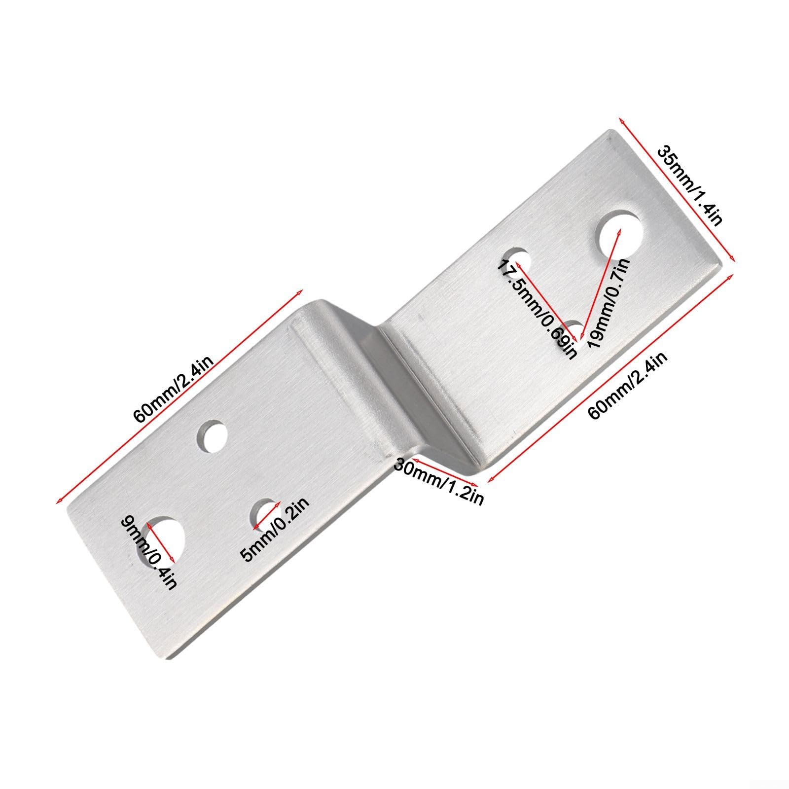 Zilimontt Robuster Z-Eckverbinder aus Metall, Winkeleisen, Z-Typ-Winkel zum Verbinden und Verstärken, Möbelwinkel, Gebäudewinkel flach (30 mm)