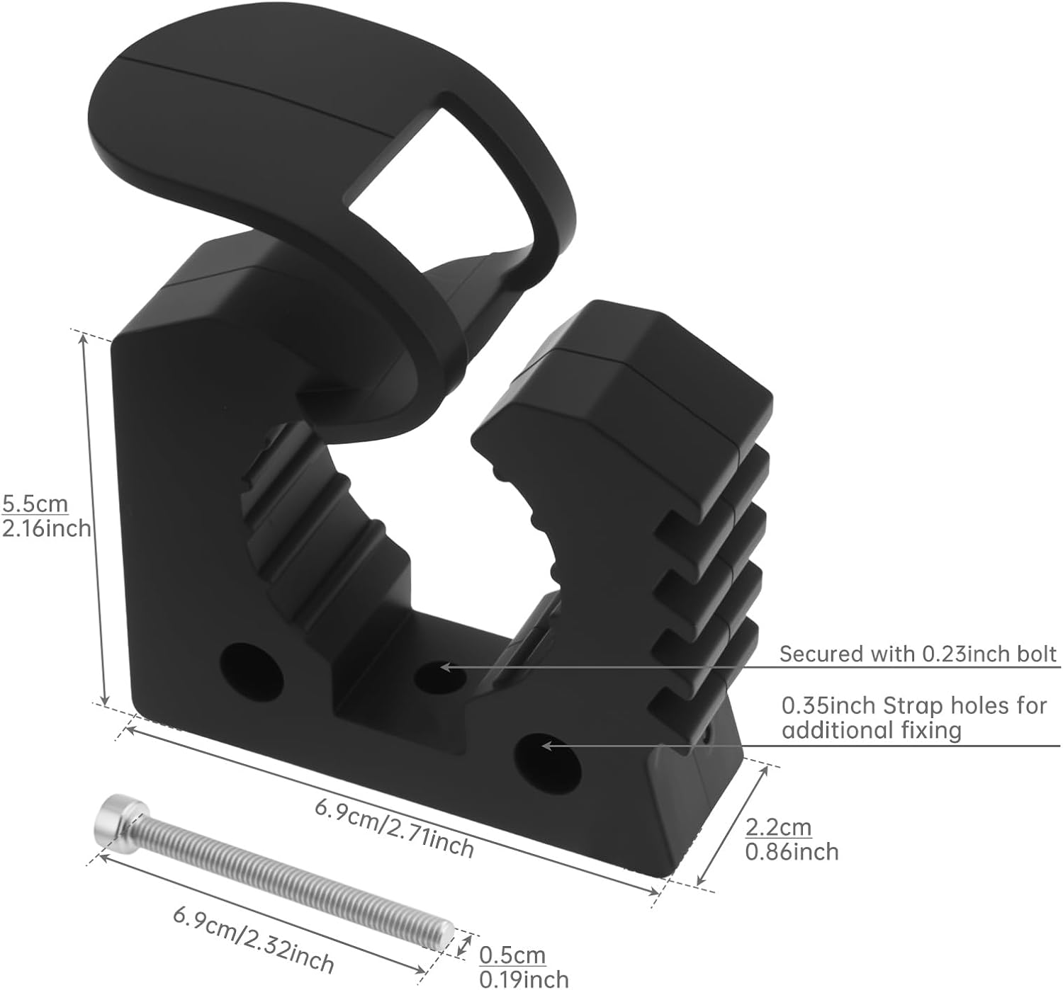 4Pcs Rubber Clamp for Fixed on 30mm-40mm Diameter Items, Quick Release Rubber Clamp Mount Kit for Cars Off-Road, RV