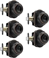 Vista 30 de Haidms - Perillas interiores de puerta de bronce aceitado, perillas de privacidad para puerta interior, perillas de puerta interior de bronce