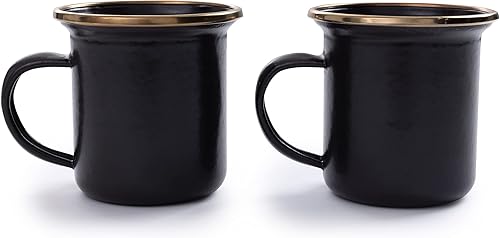 Vista 66 de Barebones Plato profundo esmaltado – Juego de 2 platos llanos – Juego de platos de acero inoxidable horneado acabado a mano – Juego de cocina