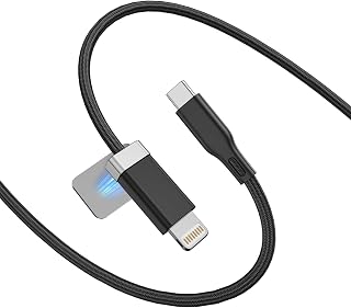 StayCable USBC to Lightning Cable with Magnetic Cord Holder 5FT, Fast Charging, Braided and Data Sync for Phone 12,13,14 Home Car Desk Cable Management Original Design