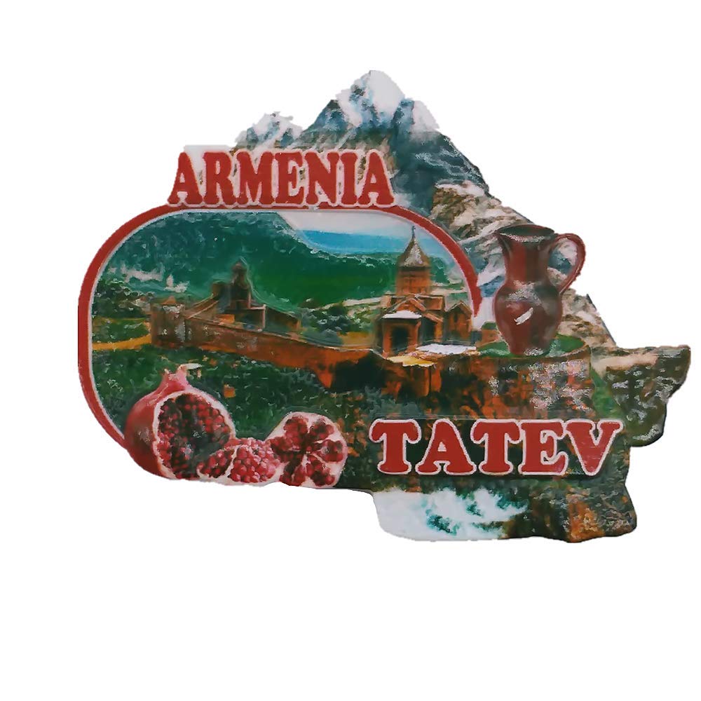Muyu Magnet Tatev Monastery Armenia 3D Fridge Magnet Souvenir Gift Collection Home Kitchen Decoration Whiteboard Magnetic Sticker, Armenia Refrigerator Magnet