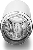 Vista 3 de LCGP Resonador universal de entrada de 4 pulgadas, salida de 4 pulgadas, longitud total de 13.77 pulgadas, silenciador de alto rendimiento de acero