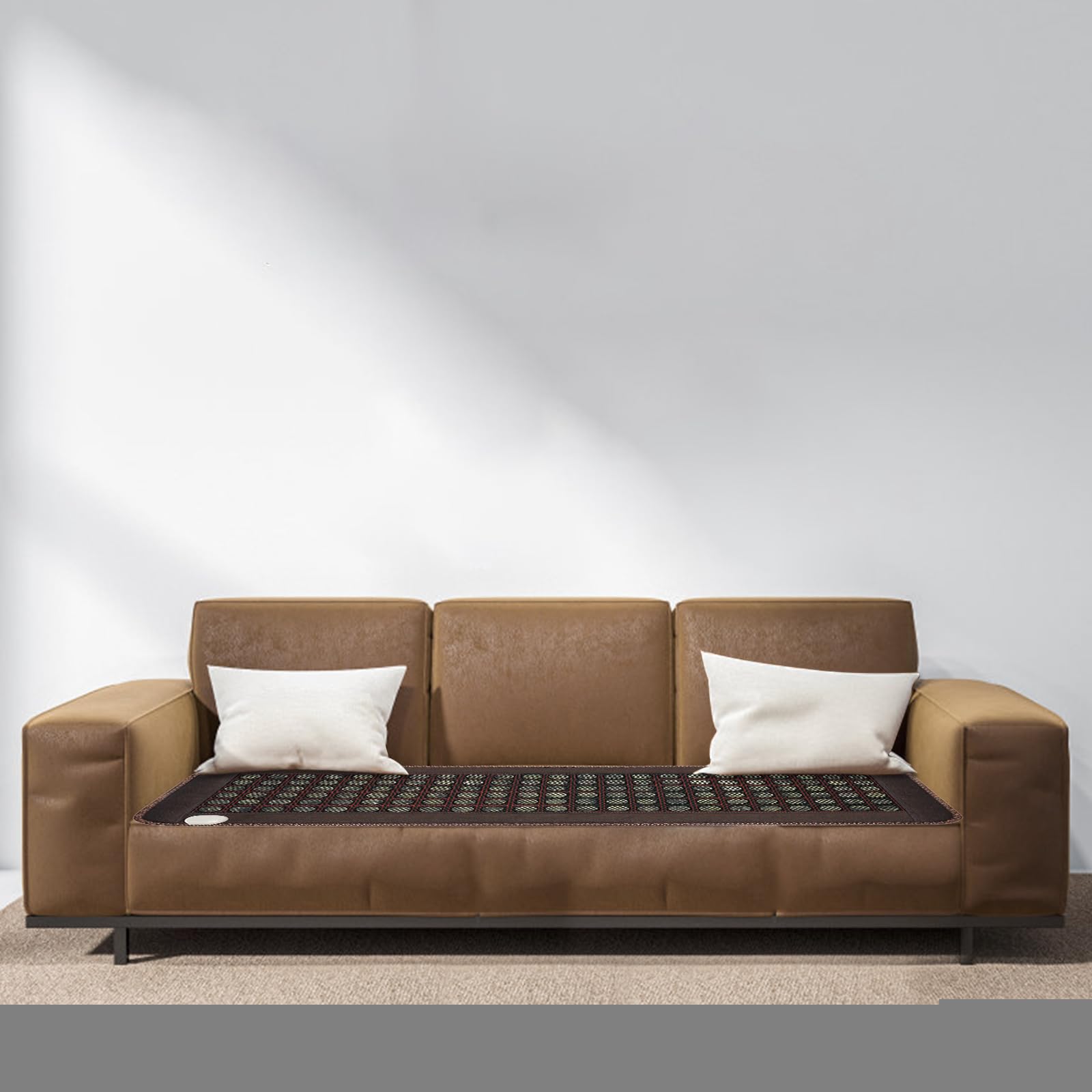 Far Infrared Heating Pad,Digital Display Heat Therapy with Jade & Storage Bag,Long Power Cord Negative Ion Fleece Heating Pad for Your Back, Shoulder, Abdomen, Legs, arms