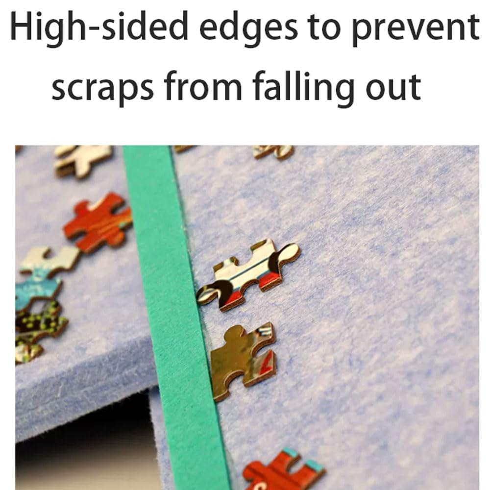 Tavolo da Puzzle in Feltro per 1000 Pezzi,Tavolo da Puzzle Pieghevole,Tappetino Puzzle Portatile,con 6 Cassetti per la Suddivisione,per Il tempos Libero e l'intrattenimento,Antipolvere