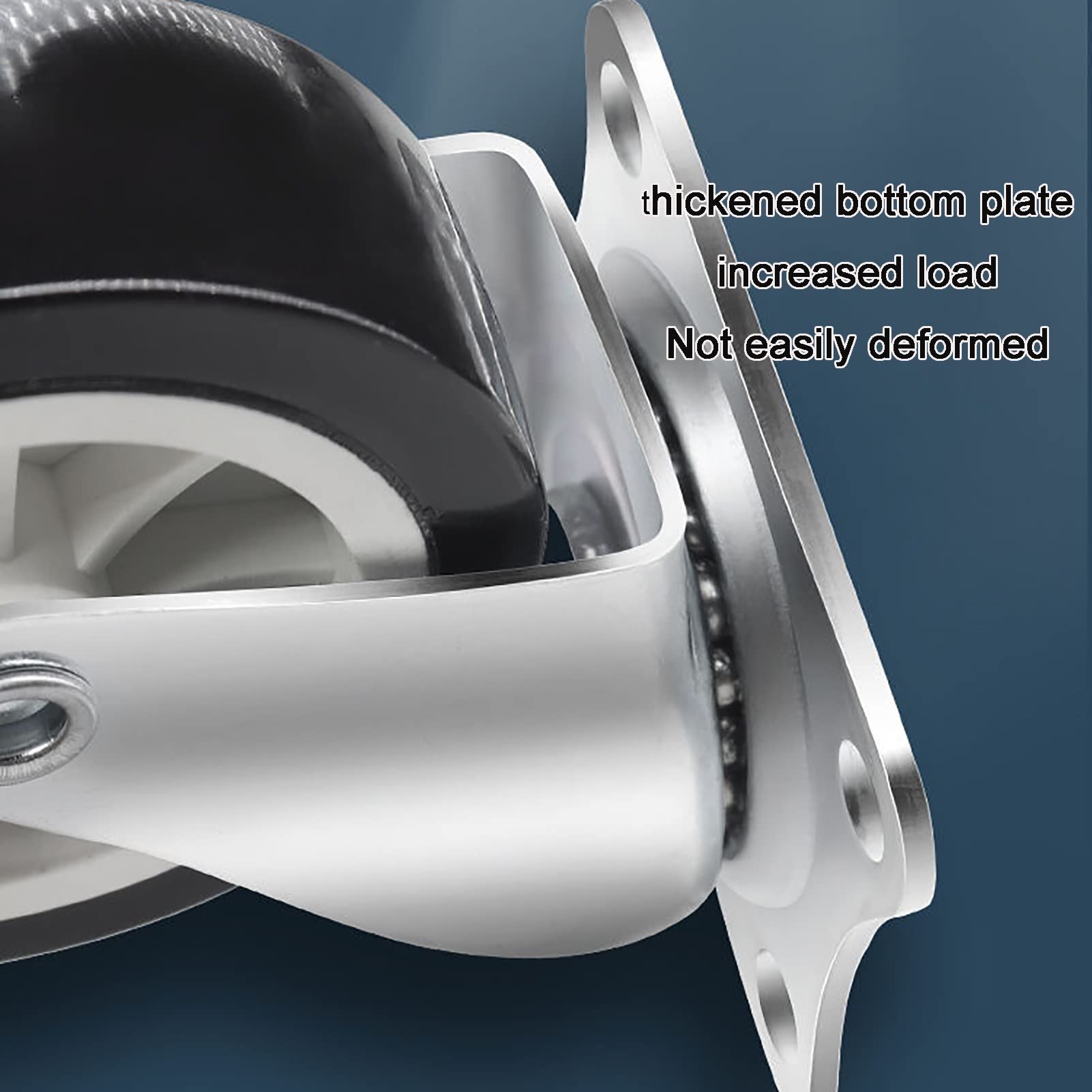 360° Ruote girevoli per carichi Pesanti Ruote per mobili con Freno 1000KG capacità di carico 2" per Banco da Lavoro & Carrelli Set da 4 (Direzionale + Freno)