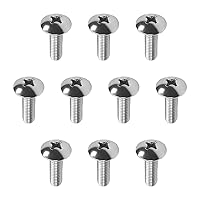 Vista 91 de MroMax Tornillos de máquina M2.0.197 x 0.157 in Tornillos Phillips Cross Truss Head Tornillo 304 Pernos de sujeción de acero inoxidable 15pcs