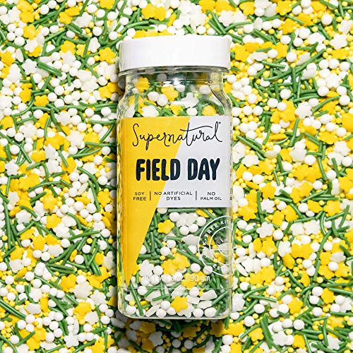 Image of Field Day Natural Confetti Sprinkles by Supernatural, Flower Shapes, No Artificial Dyes, Soy Free, Gluten Free, Vegan, 3oz