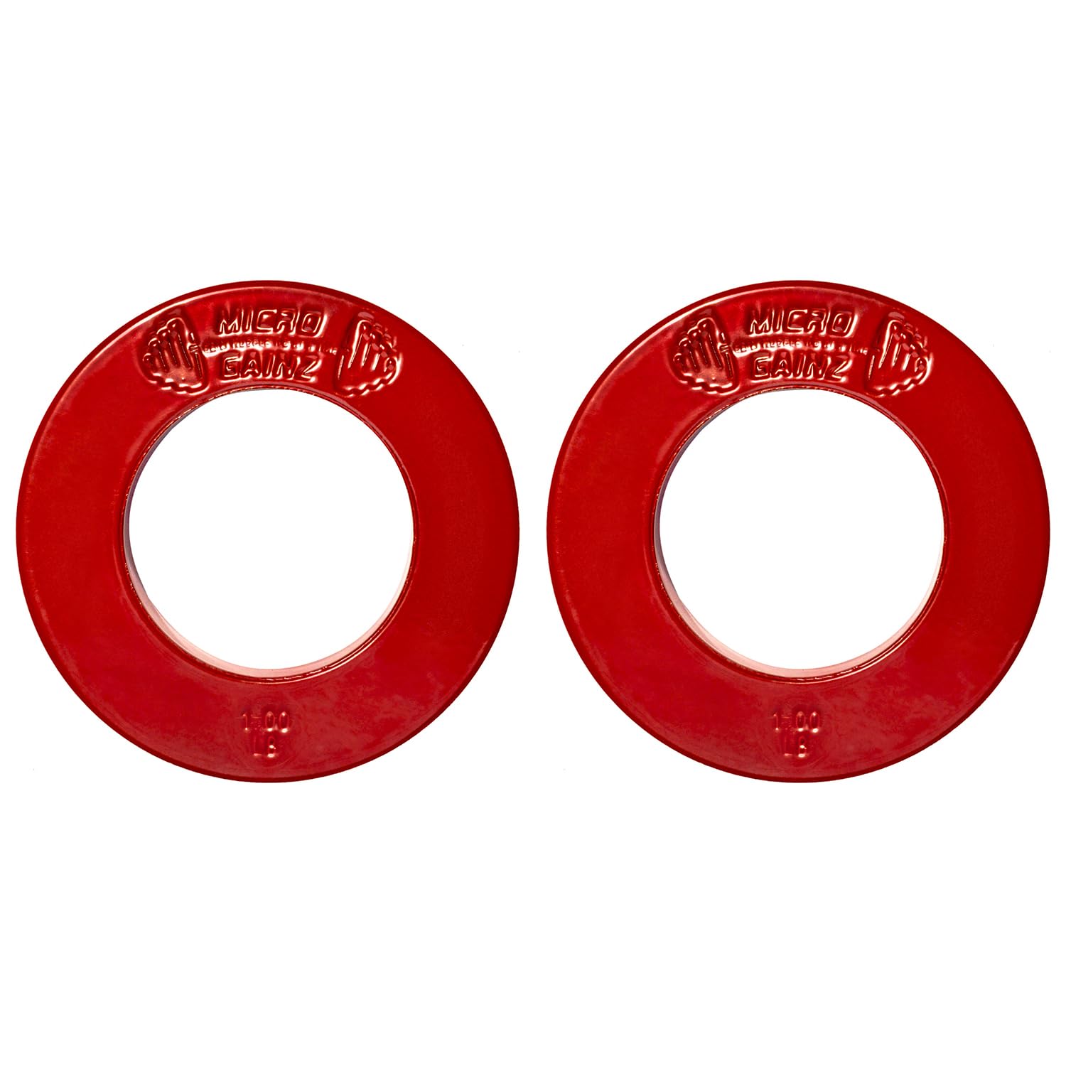 Micro Gainz Calibrated Fractional Weight Plate Set of 2 Plates, Choose Set (.25LB-1.25LB), Designed for Olympic Barbells for Strength Training &amp; Micro Loading Bar Weights, Made in USA