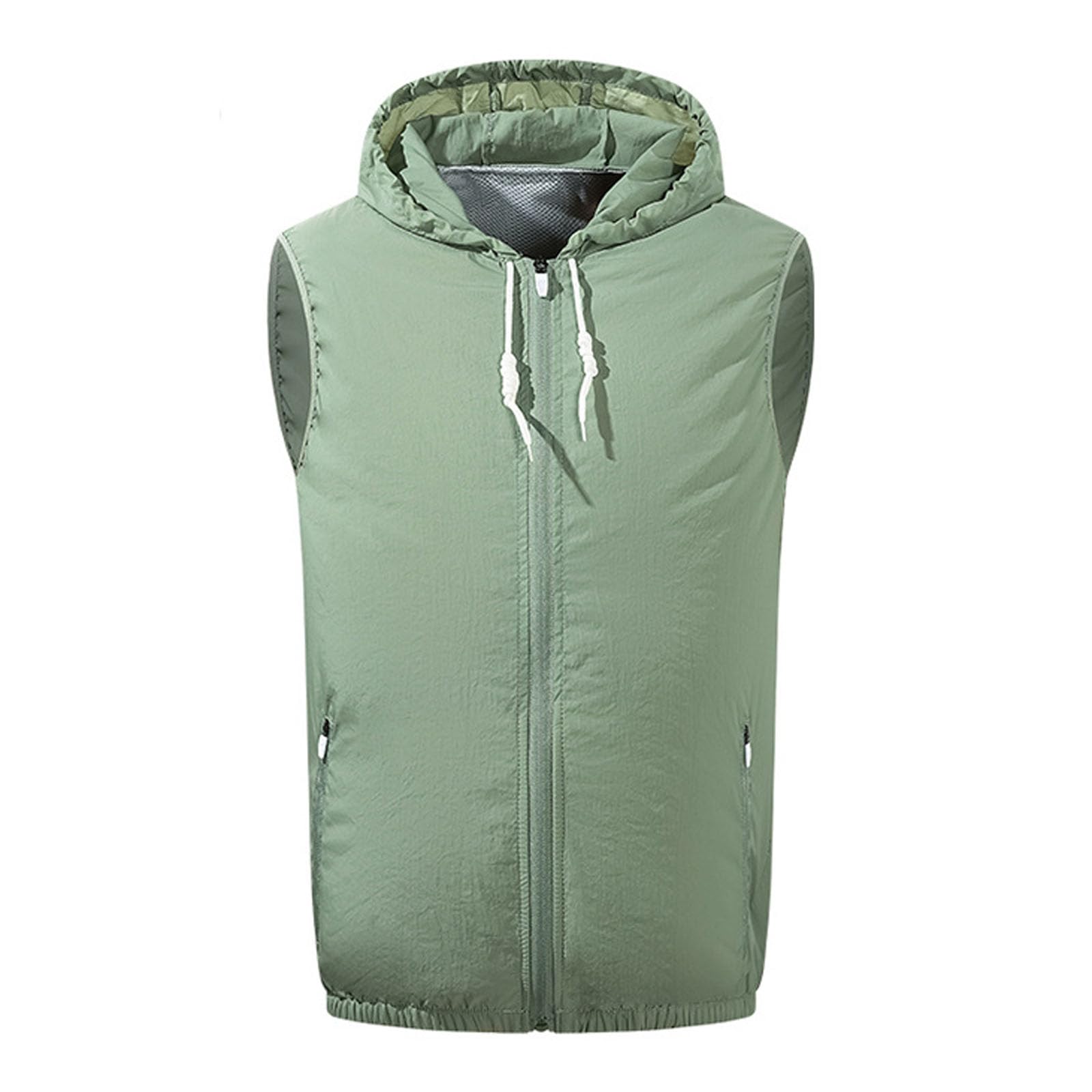 Chaleco de Enfriamiento Unisex Chaqueta con Capucha y Aire Acondicionado con 2 Ventiladores Chaleco Recargable USB