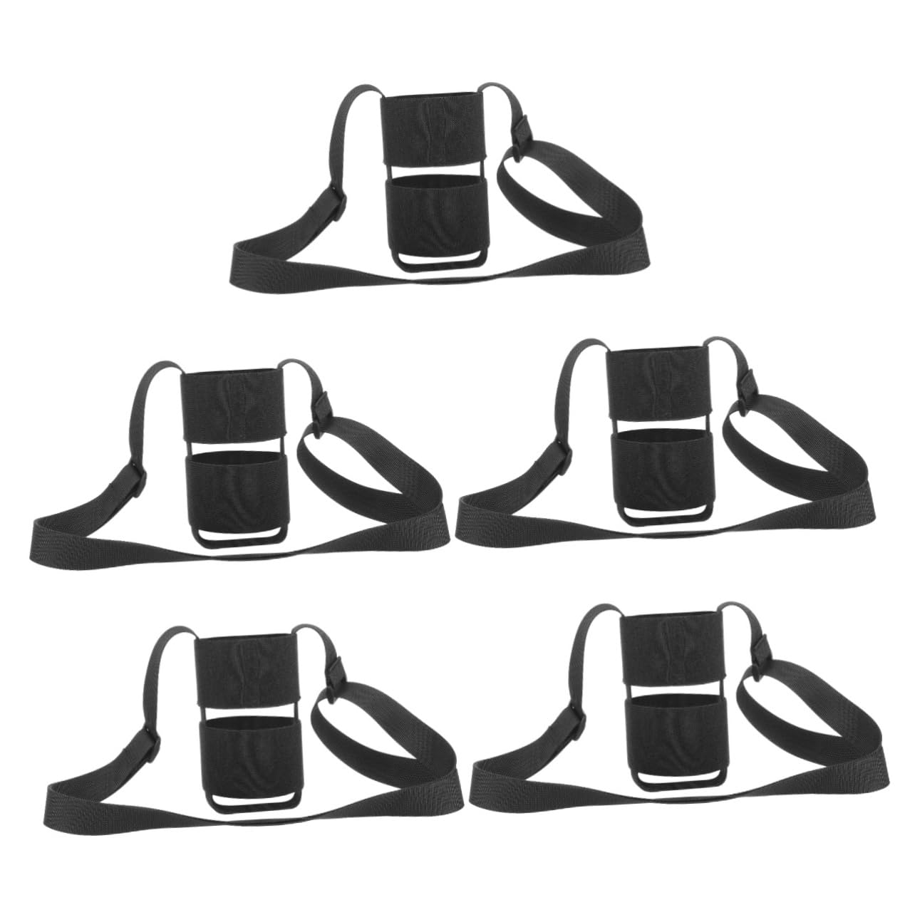 Supvox 5st Outdoor-wasserflaschengürtel Futterspender Riemen Röhrenvase Mit Ständer Behälter Lanyards Käfig Kalte Tasse Sportwasserflaschen Beutel Flaschenschlaufe Biegbar Abs Black Stoff