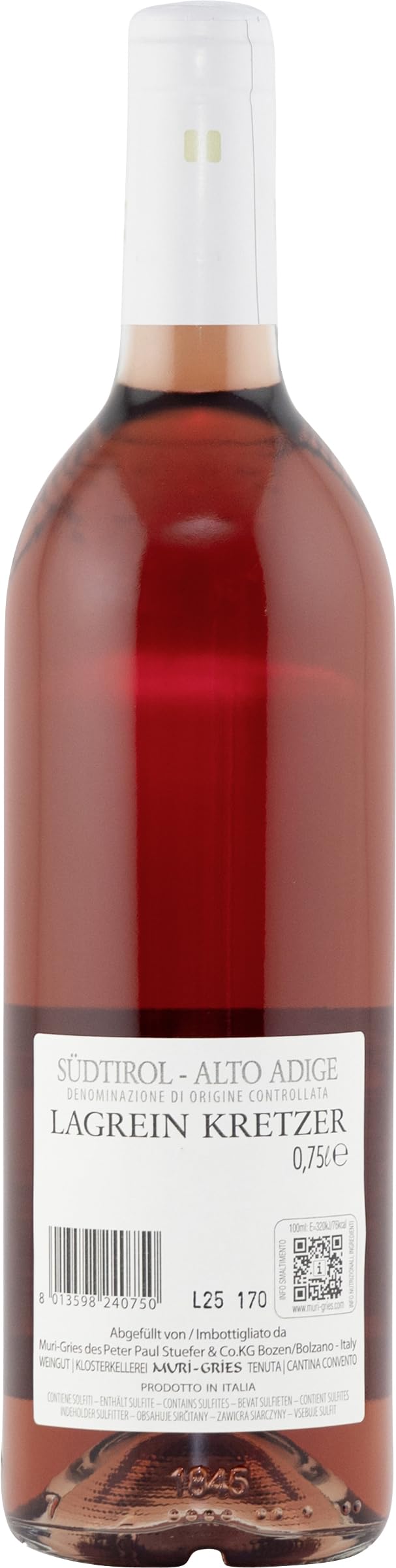 Lagrein Kretzer Rosato Südtirol DOC "Muri Gries" Roséwein Südtirol trocken (6 x 0,75 l)