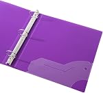 Filexec 6492, 1" Frosted Ring Binder, Set of 6, 6 Assorted Colors, Blueberry, Strawberry, Grape, Lime, Lemon, Tangerine