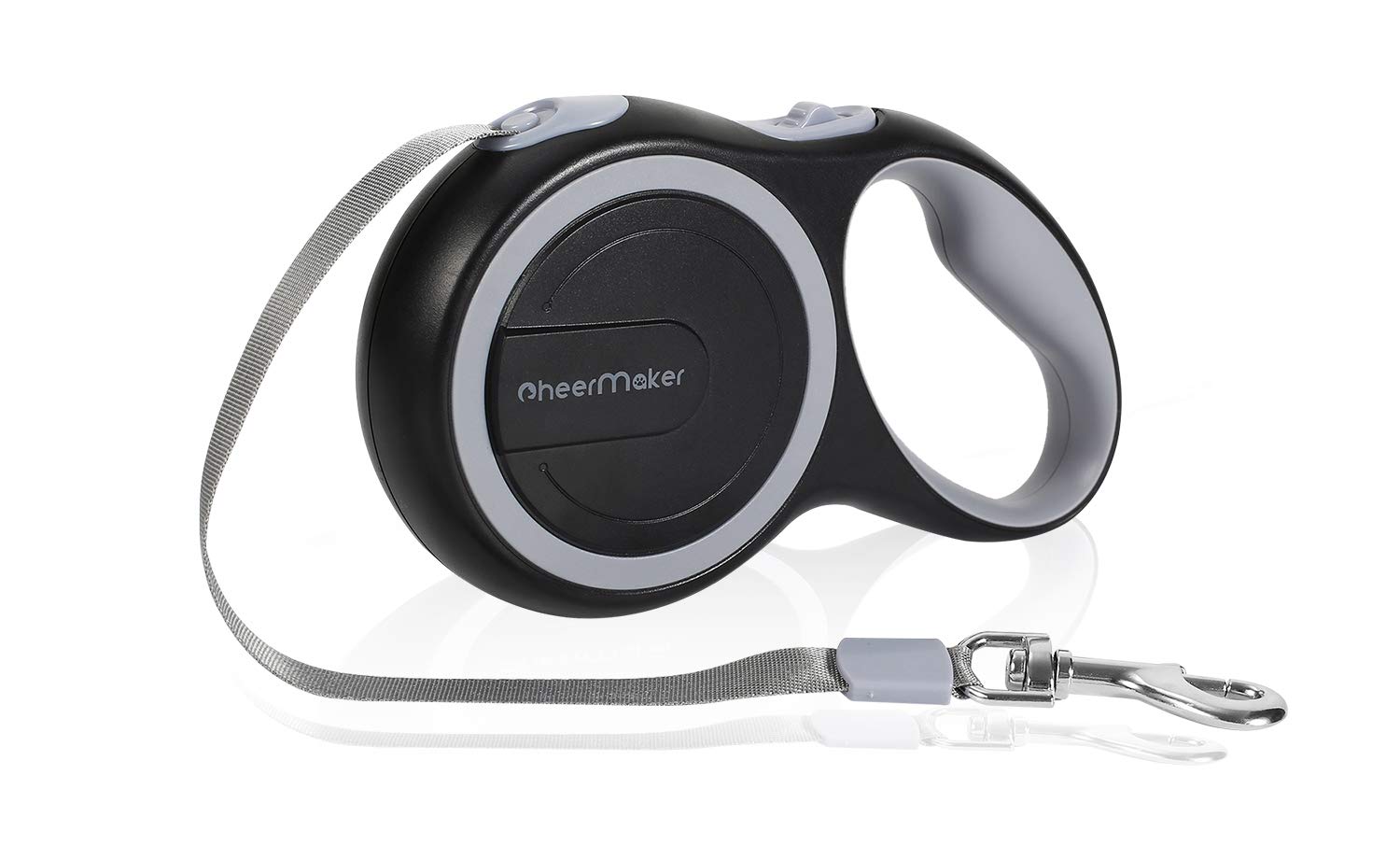 Retractable Dog Leash, 360° Tangle-Free Heavy Duty Dog Walking Leash with 16ft Strong Reflective Nylon Tape/Anti-Slip Handle/One-Handed Brake,Pause,Lock for Dogs/Cats/Pets up to 110lbs