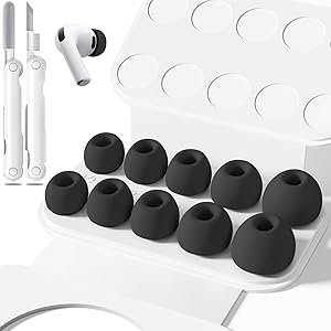5 Pairs Replacement Ear Tips for AirPods Pro 3 (2025) with Cleaning Kit, Anti-Slip Silicone Earplugs for Air Pods Pro 3 wi…