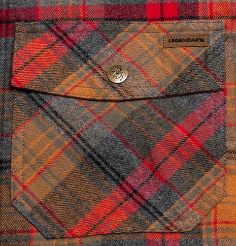 Image of Legendary Whitetails Mens Thermal Lined Shirt Jacket Plaid Flannel Polyfill Insulated Shacket