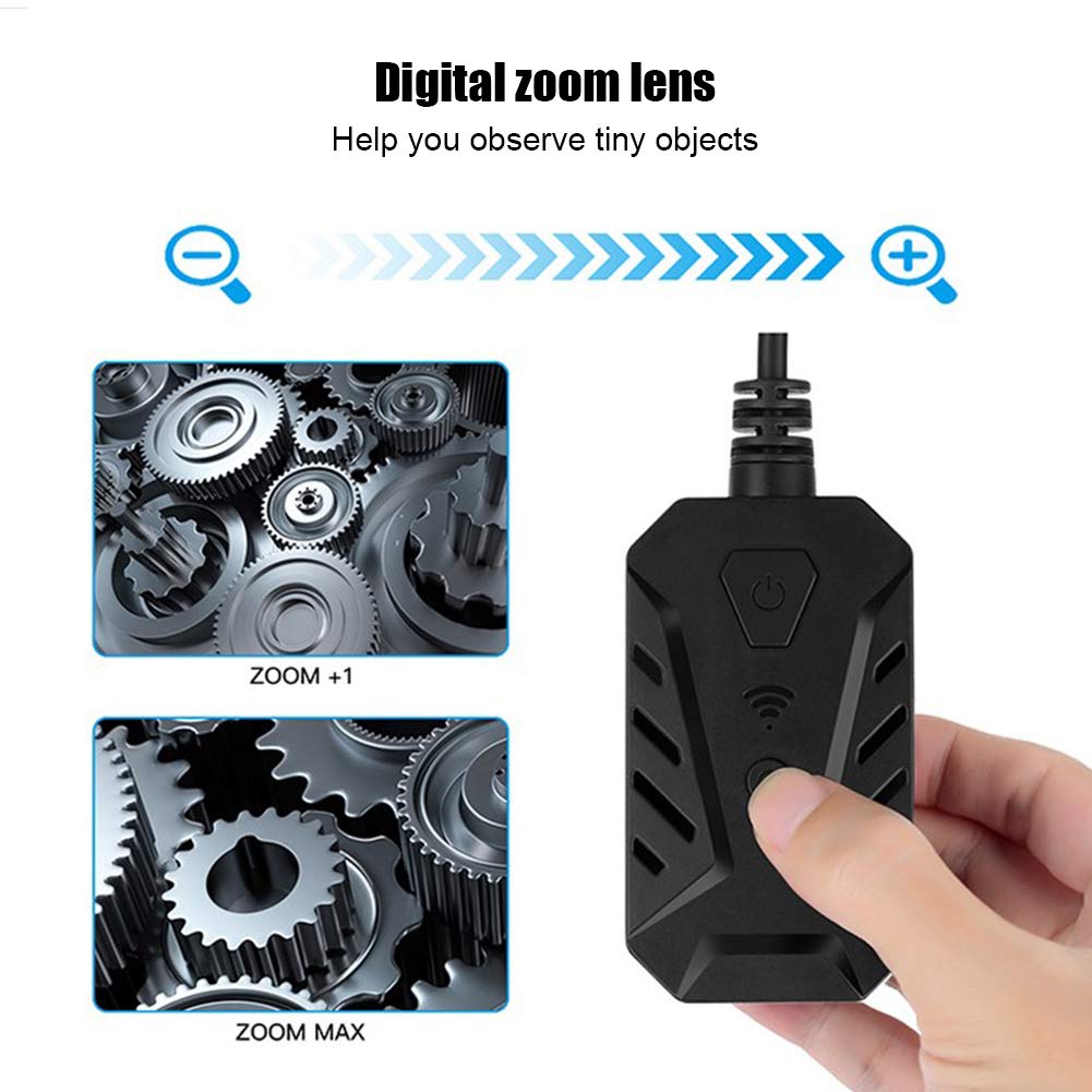 Endoskop telefonu, Ultra Clear WiFi Auto Focus 5MP Endoskop telefonu komórkowego z wodoodpornym obiektywem, Wifi Autofocus 5 Million Telefon komórkowy Endoskop do systemu telefonicznego(10m)