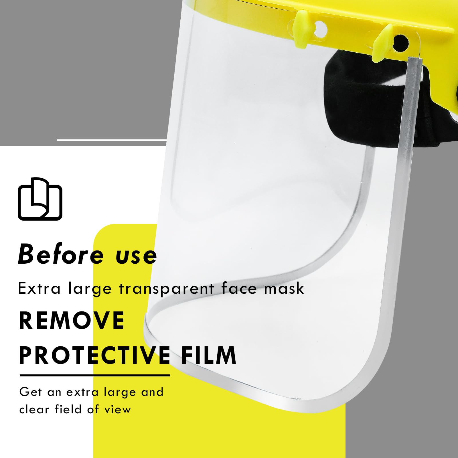 CCLIFE Protector facial transparente ajustable protector facial con visera de PC y diadema ajustable ideal para soldadura, corte de metal y protección contra salpicaduras y frente