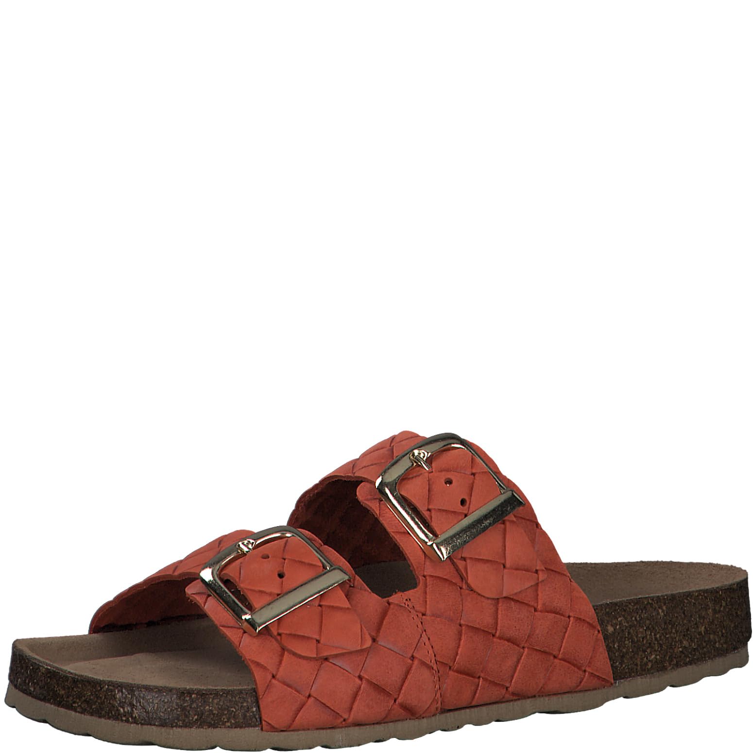 MARCO TOZZI Women's 2-27405-42 Mule, Orange Str, 5.5