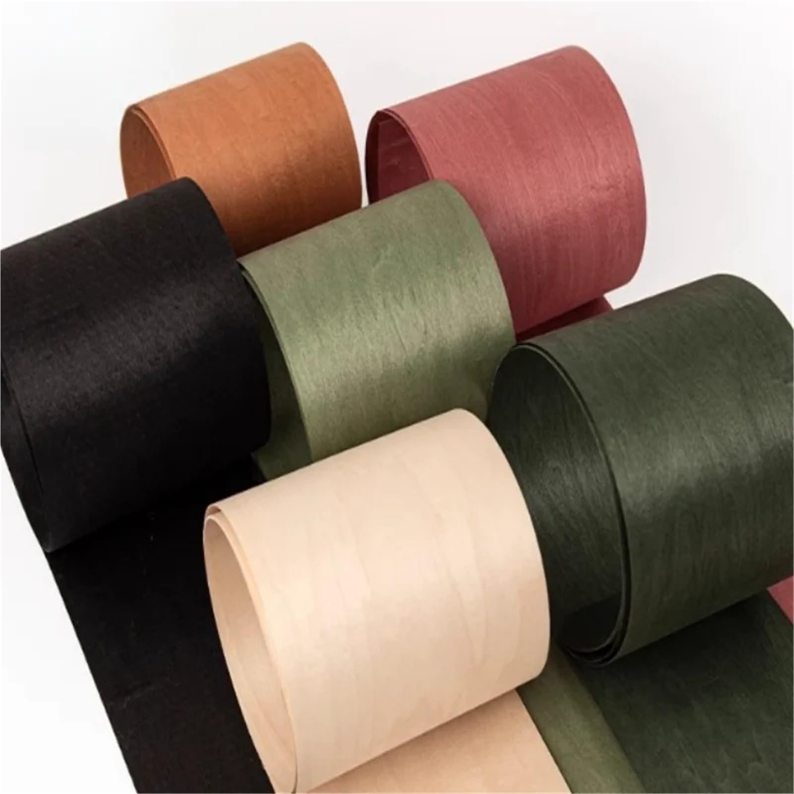 Rollo de chapa de madera Rollos de chapa madera maciza arce teñido, decorativos, for bricolaje (sin tela no tejida), 2,5 metros largo, 18 cm ancho y 0,4 mm alto(Black)
