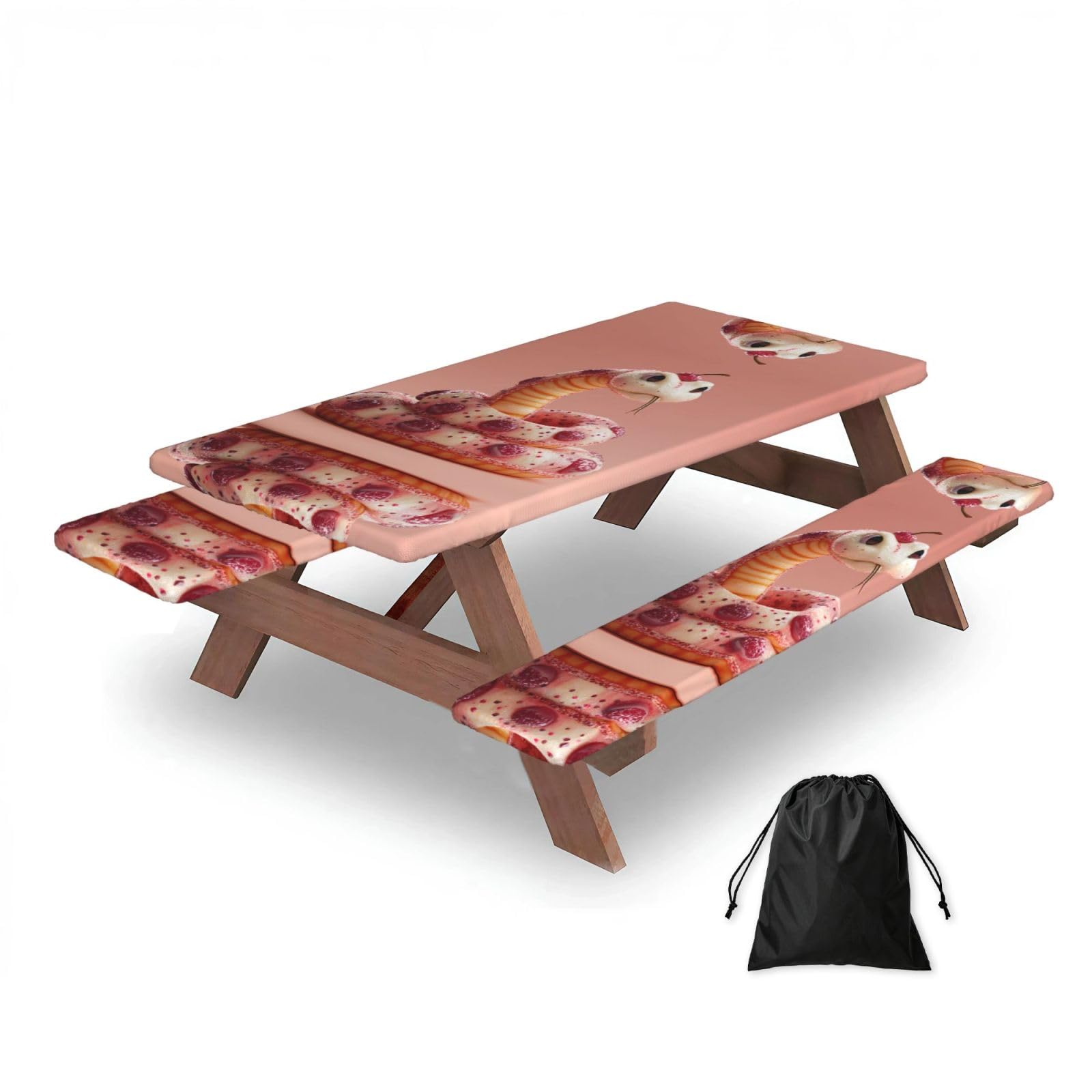 Zqytgfdc Black Tap Tap Snake Rectangular Water-Repellent Picnic Tablecloths, Outdoor Camping, Picnic, Bbq