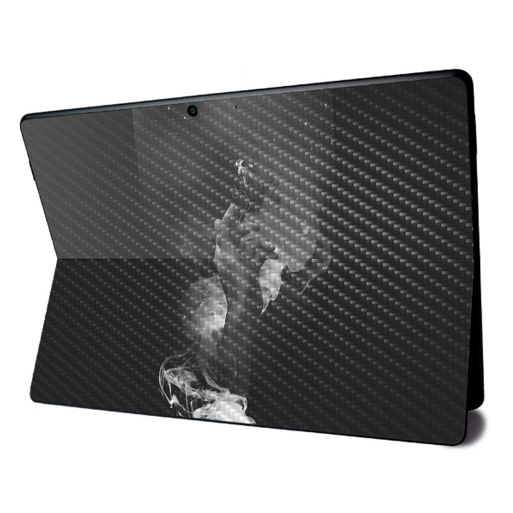MightySkins Carbon Fiber Skin for Microsoft Surface Pro X - Lettering Glow | Textured Carbon Fiber Finish | Easy to Apply, Remove, and Change Styles | Made in The USA
