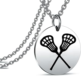Lax Gift Lacrosse Necklace Lacrosse Lover Gift for Player Lax Team Gift Team Sport Lacrosse Stick Pendant Jewelry