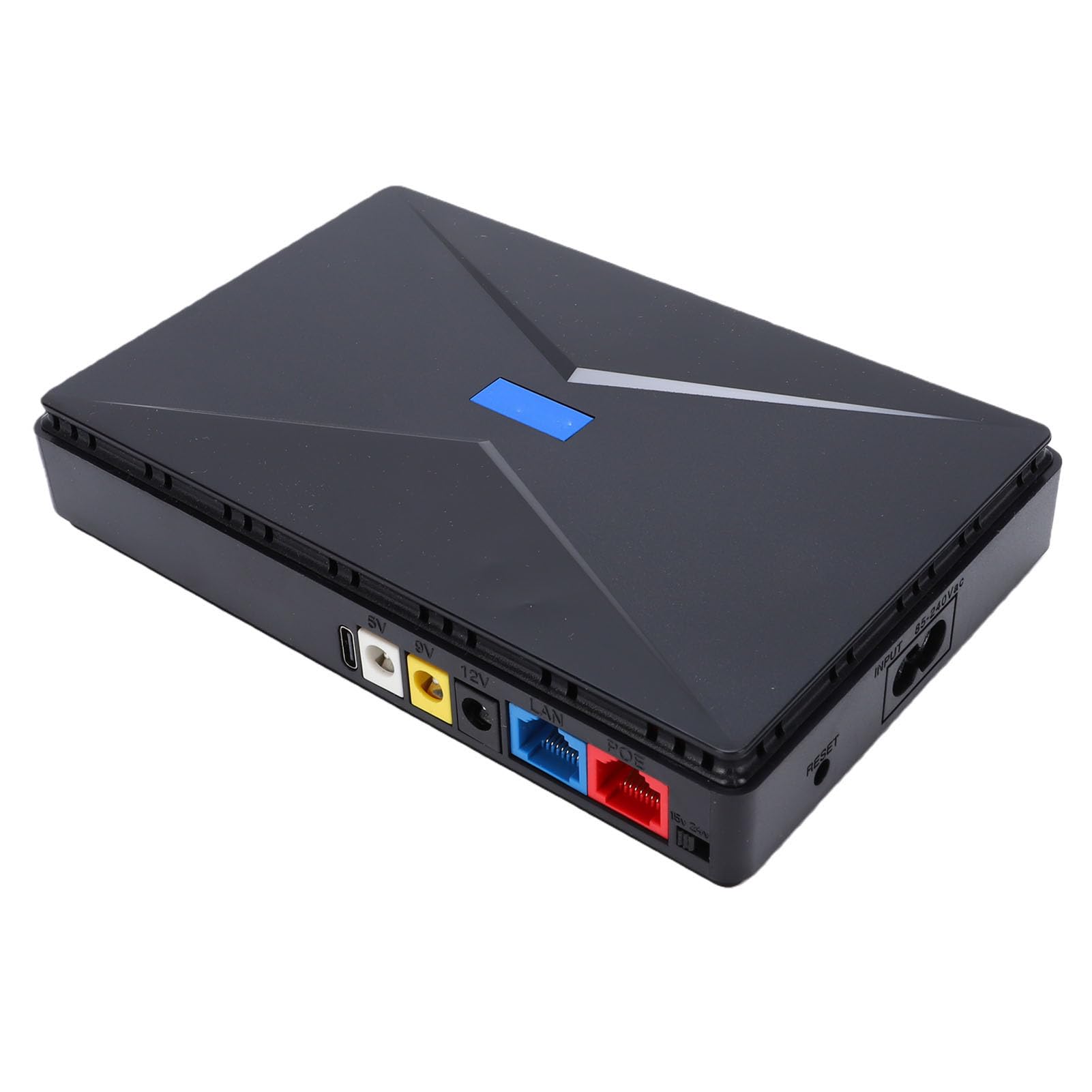 Generic Mini Alimentation de Secours pour Routeur WiFi UPS, capacité de 8800mAh pour Caméras de sécurité, Périphériques USB, Matériau ABS (Prise UE)